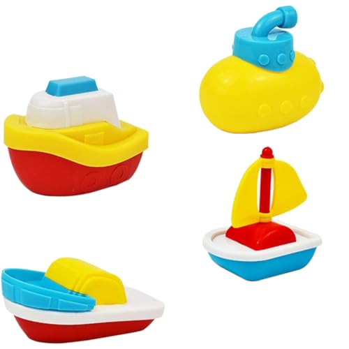BESPORTBLE 4Stücke Teiliges Badespielzeug Für Cartoon Wasserspielzeug Boote Für Badewanne Für Babyparty Wasser Spaß Für Jungen von BESPORTBLE