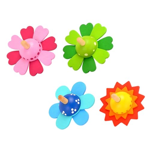 BESPORTBLE 4Stücke Teiliges Holz Gyros Pädagogisches Fidget Toy für Sicher und Langlebig für Hand Augen Koordination Perfektes für Jungen von BESPORTBLE