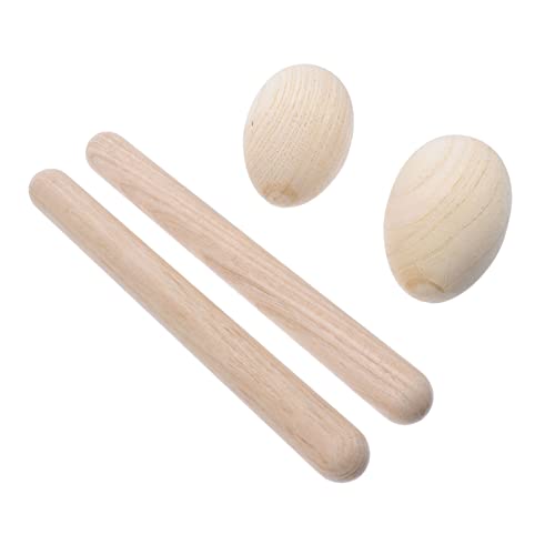 BESPORTBLE 4Stücke Teiliges Musikinstrumentenset Aus Holz Musikalischer Shaker Und Rhythmus Sticks Sicher Und Langlebig Für Kleinkinder Und Musikalische Frühförderung von BESPORTBLE