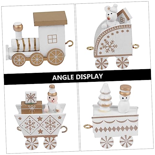 BESPORTBLE 4Stücke Teiliges Set Zugspielzeug für Weihnachtsdekoration Handgefertigtes Ornament für Geschenkset für Festliche Anlässe und Partys von BESPORTBLE