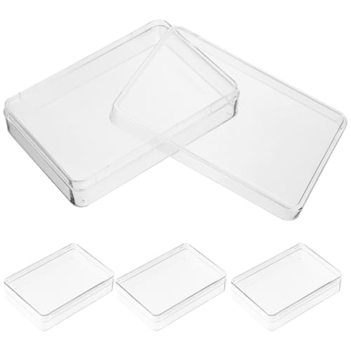 BESPORTBLE 4Stücke Transparente Kunststoff Spielkartenboxen Für Poker Und Kartenspiele Kartenaufbewahrungsbox Mit Deckel Für Spielkarten Für Kartendecks Und Sammelkarten von BESPORTBLE