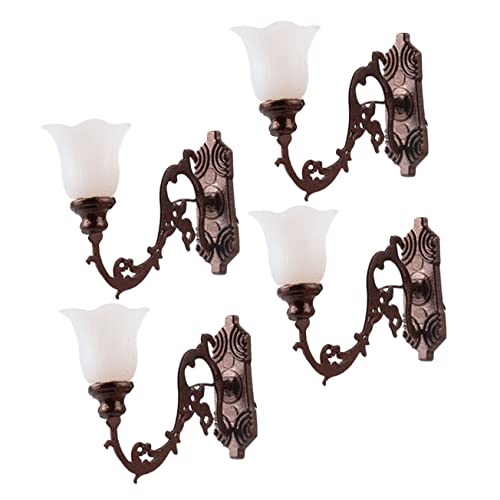 BESPORTBLE 4Stücke Wandlampen Für Sandtisch Modelle Blechwandlampe Antik Mit Warmweißem Licht Für Dioramen Puppenhäuser Und Landschaftsmodelle BESPORTBLE 4Stücke Wandlampen Für Sandtisch Modelle Blechwandlampe Antik Mit Warmweißem Licht Für Dioramen Puppenhäuser Und Landschaftsmodelle von BESPORTBLE