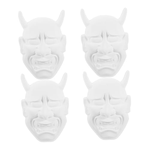 BESPORTBLE 4Stücke Weiße DIY Monster Masken Für Unbemalte Masken Zum Basteln Karneval Halloween Und Cosplay Für Kreative Partys Und Dekoration von BESPORTBLE