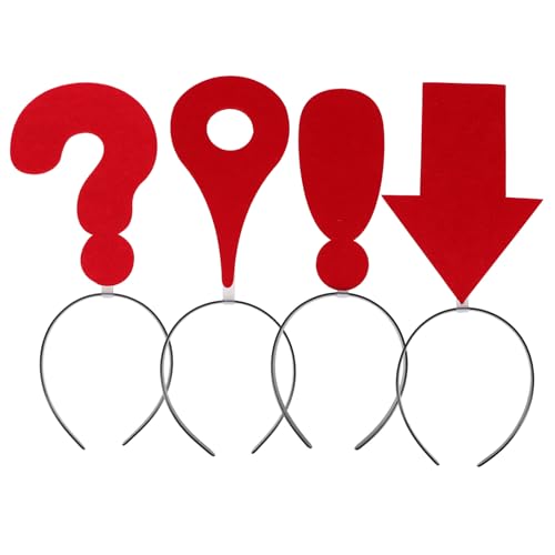 BESPORTBLE 4er-pack Kreatives -stirnband, Fragezeichen Und Ortssymbole – Lustige Haar-accessoires für Frauen Und Mädchen, Perfekt für Partys, Karneval, Hochzeiten, Maskeraden BESPORTBLE 4er-pack Kreatives -stirnband, Fragezeichen Und Ortssymbole – Lustige Haar-accessoires für Frauen Und Mädchen, Perfekt für Partys, Karneval, Hochzeiten, Maskeraden von BESPORTBLE