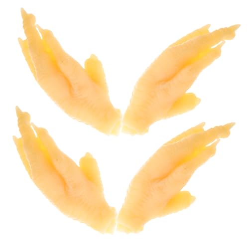 BESPORTBLE 4pcs Imitation Hühnerfüße Gefälschte Hühnchen Gefälschte Foodtischdekoration Lebensechter Hühnerdekoration Gefälschte Hühnerflügel Künstliche Lebensmittel Küchendekor von BESPORTBLE