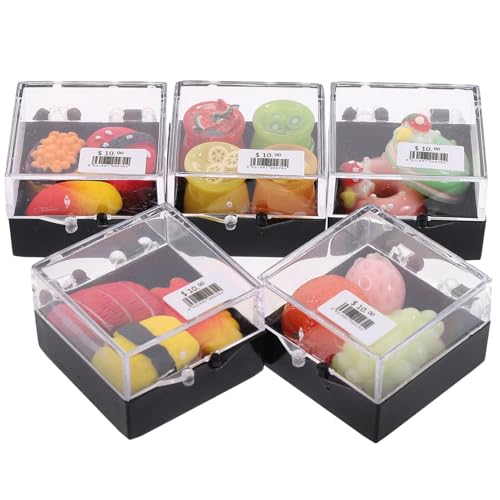 BESPORTBLE 5 Kartons Miniatur Speisen Set Boxen mit Sushi Marmelade Donuts und Obst Dekorationszubehör für Küche und Puppenhaus Wiederverwendbares Realistisches Modell für Fotografie und BESPORTBLE 5 Kartons Miniatur Speisen Set Boxen mit Sushi Marmelade Donuts und Obst Dekorationszubehör für Küche und Puppenhaus Wiederverwendbares Realistisches Modell für Fotografie und von BESPORTBLE
