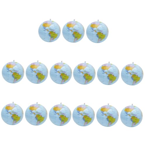 BESPORTBLE 5 Sätze Aufblasbare Strandbälle Mit Weltkugel Design Für Strand Pool Und Garten Robustes Material Spaß Für Familie Und Freunde 3 Stücke * 5 von BESPORTBLE