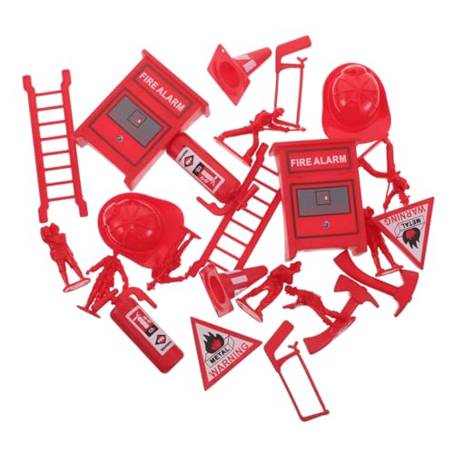 BESPORTBLE 5 Sätze Feuerwehrmann Spielset für Puppenhaus Robuste Plastik-feuerwehrmann Spielzeuge mit Mini Feuerlöschern Kreatives Rollenspiel Zubehör für Fantasie und Teamspiele von BESPORTBLE