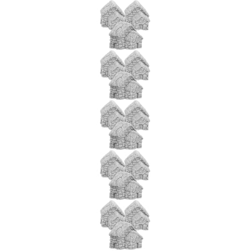 BESPORTBLE 5 Sätze Hausornamente Chinesisches Hausdekor Sandsteinornament Dekoration Kleines Winzige Häuser Lebkuchenhausornament Landschaftsbau Hausschmuck Mikro 3 Stück * 5 von BESPORTBLE
