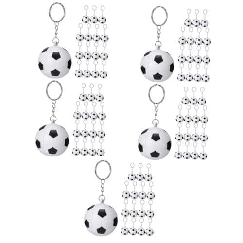 BESPORTBLE 5 Sätze Teiliges Fußball Schlüsselanhänger Pu Und Fußball Anhänger Für Taschen Rucksäcke Und Schlüsselbund Für Zu Jedem 15 Stücke * 5 von BESPORTBLE