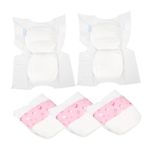 BESPORTBLE 5stücke Pack Wiederverwendbare Puppenwindeln Für Babypuppen Als Reborn-babypuppenzubehör Und Spielhaus-Requisiten Puppenbedarf von BESPORTBLE