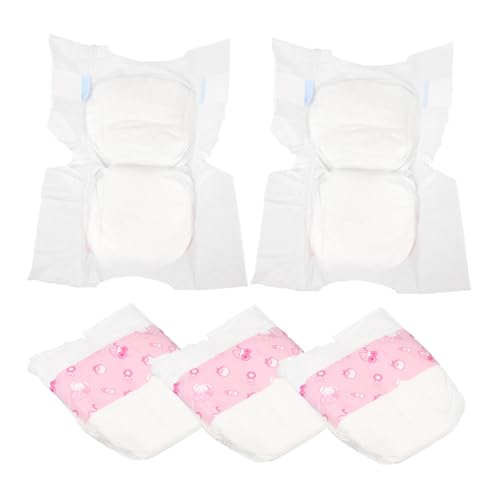 BESPORTBLE 5stücke Pack Wiederverwendbare Puppenwindeln Für Babypuppen Simulationswindeln Puppenzubehör Für Reborn-Spielzeug Und Puppenhaus-Ausstattung von BESPORTBLE