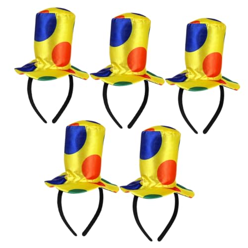 BESPORTBLE 5 Stück Clown Kostüm Haarreifen mit Kleinem Hut Leicht und Bequem für Erwachsene Vielseitig für Halloween Karneval Geburtstagsfeiern und Circus Mottopartys BESPORTBLE 5 Stück Clown Kostüm Haarreifen mit Kleinem Hut Leicht und Bequem für Erwachsene Vielseitig für Halloween Karneval Geburtstagsfeiern und Circus Mottopartys von BESPORTBLE