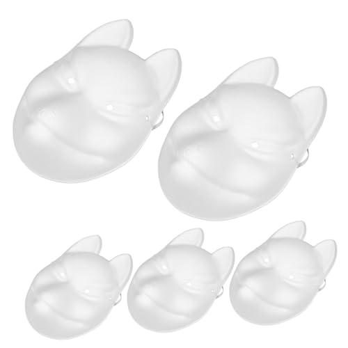BESPORTBLE 5 Stück DIY Fuchs Papiermasken zum Bemalen Tiergesicht Bastelset für Halloween Kostüm Party Unbemalte Weiße Pappmaché Masken für Bastelfans BESPORTBLE 5 Stück DIY Fuchs Papiermasken zum Bemalen Tiergesicht Bastelset für Halloween Kostüm Party Unbemalte Weiße Pappmaché Masken für Bastelfans von BESPORTBLE