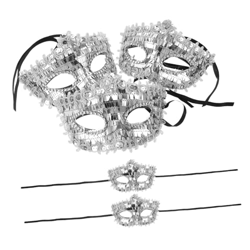 BESPORTBLE 5 Stück Halbgesichts Masken für Halloween und Karneval Glänzende Masquerade Party Masken für Frauen Leicht Elegant Geeignet für Hochzeit Ball Kostüm und Cosplay Events BESPORTBLE 5 Stück Halbgesichts Masken für Halloween und Karneval Glänzende Masquerade Party Masken für Frauen Leicht Elegant Geeignet für Hochzeit Ball Kostüm und Cosplay Events von BESPORTBLE