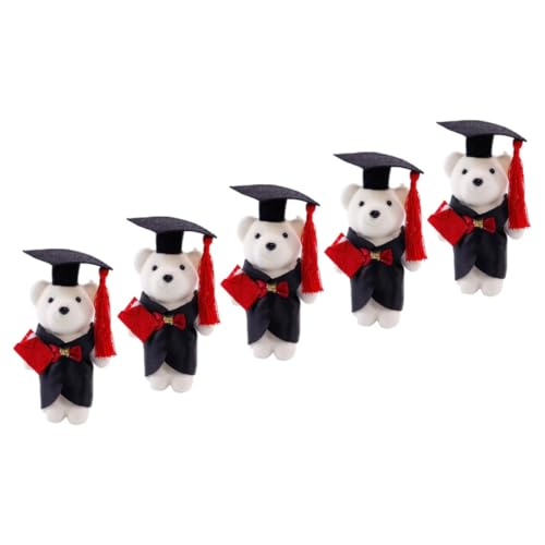 BESPORTBLE 5 Stück Mini Plüschbären für Abschlussfeiern Süße Cartoon Bären für DIY Bouquets zur Graduierung Einzigartiges Dekorationszubehör für Unvergessliche Erinnerungen von BESPORTBLE