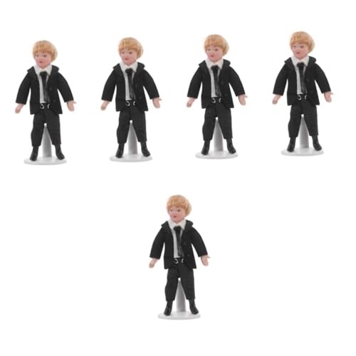 BESPORTBLE 5 Stück Miniaturfigur Junge im Schwarzen Anzug Keramisches Modell Detailreiche Miniatur Menschenfigur Stilvolle Puppenhaus Dekoration Stabile Keramik für Architekturmodelle und BESPORTBLE 5 Stück Miniaturfigur Junge im Schwarzen Anzug Keramisches Modell Detailreiche Miniatur Menschenfigur Stilvolle Puppenhaus Dekoration Stabile Keramik für Architekturmodelle und von BESPORTBLE