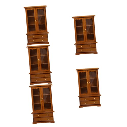 BESPORTBLE 5 Stück Puppenhaus Möbel Türen Langlebiges Detailreiches Wohnzimmer Aufbewahrungsschrank Dekoration für Puppenhaus Zubehör von BESPORTBLE