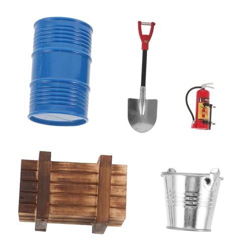 BESPORTBLE 5 Stück Rc Crawler Zubehör Set Teilig mit Mini Schaufeln Feuerlöscher Holzbox Ölfass Blau Realistische Deko für Rc Auto Kletterer BESPORTBLE 5 Stück Rc Crawler Zubehör Set Teilig mit Mini Schaufeln Feuerlöscher Holzbox Ölfass Blau Realistische Deko für Rc Auto Kletterer von BESPORTBLE