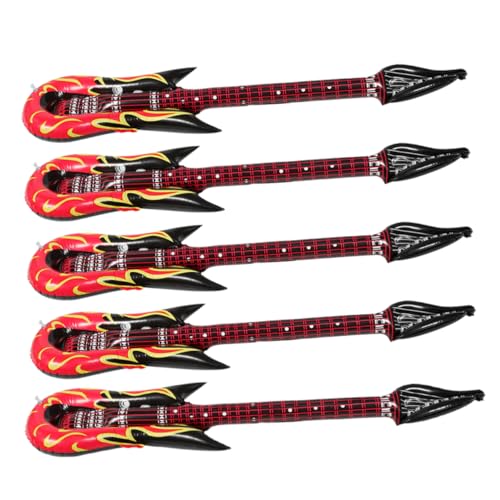 BESPORTBLE 5 Stück Teiliges Aufblasbares Gitarren PVC Luftgitarren für Partys Realistische Flammen Design für Mottopartys und Bühnenauftritte Fördert Musikalisches Interesse BESPORTBLE 5 Stück Teiliges Aufblasbares Gitarren PVC Luftgitarren für Partys Realistische Flammen Design für Mottopartys und Bühnenauftritte Fördert Musikalisches Interesse von BESPORTBLE