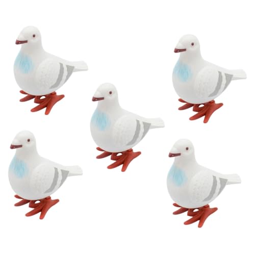 BESPORTBLE 5 Stück Teiliges Aufziehspielzeug Taube Kleine Wind Up Tauben Spielwaren Lustige Simulation für Fördert Koordination und Fantasie für Jungen und Mädchen von BESPORTBLE
