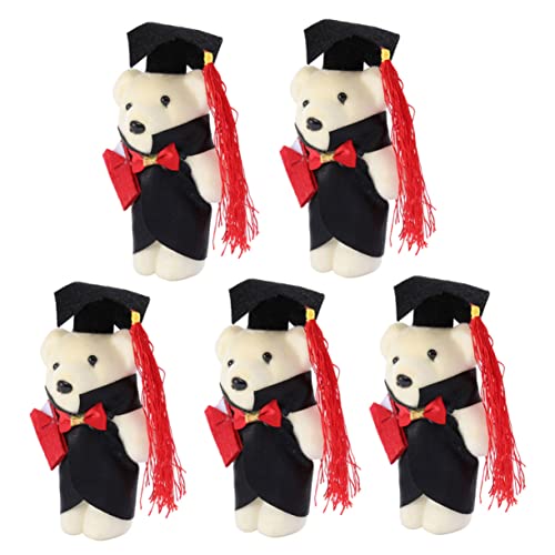 BESPORTBLE 5 Stück Teiliges Bär Abschluss Niedliche Abschlussbären mit Mütze für Abschlussparty Deko und für Graduates Geschenkidee für Studienabschlüsse von BESPORTBLE