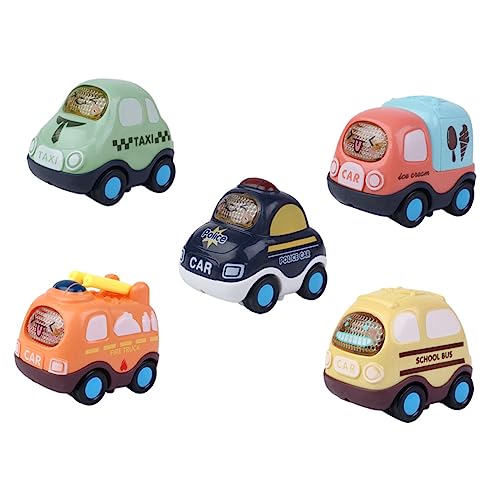 BESPORTBLE 5 Stück Teiliges Bunte Cartoon Autos für Kleine Inertialautos aus Langlebigem Material Robustes für Jungen und Mädchen Handliche für Kleine Hände Fördert Spielerisches Interesse von BESPORTBLE