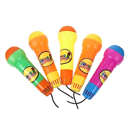 BESPORTBLE 5 Stück Teiliges Echo Mikrofon Spielzeugset für Leichtes Sicheres Handmikrofon Fördert Musikalische Fähigkeiten und Kreative Farblich Sortiert für Ab Jahren Zufällige Farbe von BESPORTBLE