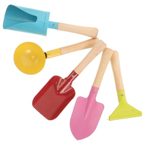 BESPORTBLE 5 Stück Teiliges Gartenwerkzeug aus Leichtem Robuster Mini Schaufel Rechen und Schaufel für Sandkasten Strand und Gartenspiele Fördert Feinmotorik und Kreatives Outdoor-Spiel von BESPORTBLE