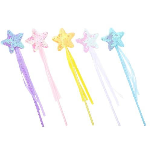 BESPORTBLE 5 Stück Teiliges Glitzernde Zauberstäbe für Kreatives Party Accessoire Geburtstagsgeschenk Klassenzimmerbelohnung Leicht und Handlich Einzigartiges Design für Mädels von BESPORTBLE