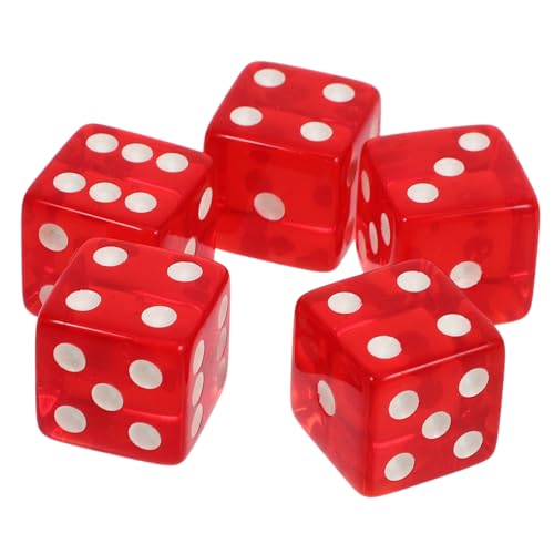 BESPORTBLE 5 Stück Teiliges Große Rote Transparente Würfel für Brettspiele Party Spielrequisiten Vielseitig Leicht Tragbar für Zuhause Bar Ktv BESPORTBLE 5 Stück Teiliges Große Rote Transparente Würfel für Brettspiele Party Spielrequisiten Vielseitig Leicht Tragbar für Zuhause Bar Ktv von BESPORTBLE