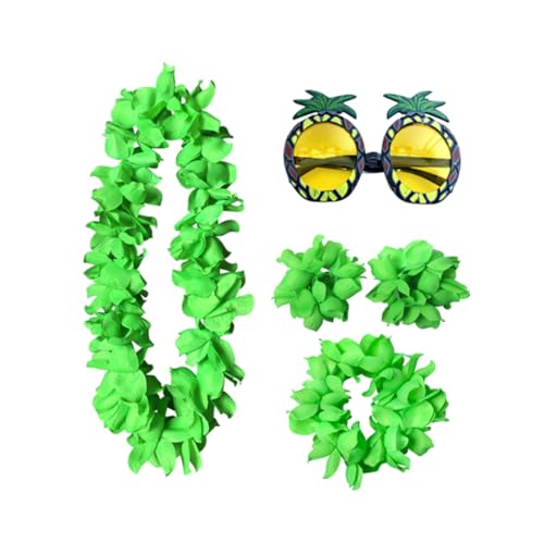 BESPORTBLE 5 Stück Teiliges Hawaii Ananas Brillen mit Blumengirlande Lustige Party Sonnenbrille Auffälliges Festival Accessoire für Frauen Leicht und Langlebig für Karneval und von BESPORTBLE