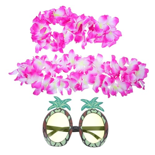 BESPORTBLE 5 Stück Teiliges Hawaii Party mit Lustigen Ananas Brillen Violettem Blumenkranz Kopfschmuck und Armband Leicht Robust Fotorequisit für Karneval Tanz und Stranddeko BESPORTBLE 5 Stück Teiliges Hawaii Party mit Lustigen Ananas Brillen Violettem Blumenkranz Kopfschmuck und Armband Leicht Robust Fotorequisit für Karneval Tanz und Stranddeko von BESPORTBLE