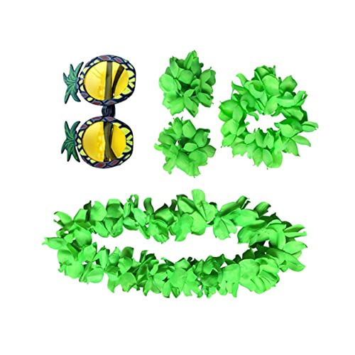 BESPORTBLE 5 Stück Teiliges Hawaii Party mit Lustigen Ananasbrillen Großer Grüner Blumenkranz Kopfschmuck und Armband Leicht Robust Auffällig für Karneval Strandfest und Tanzveranstaltungen BESPORTBLE 5 Stück Teiliges Hawaii Party mit Lustigen Ananasbrillen Großer Grüner Blumenkranz Kopfschmuck und Armband Leicht Robust Auffällig für Karneval Strandfest und Tanzveranstaltungen von BESPORTBLE