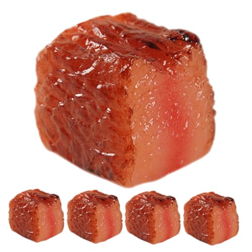 BESPORTBLE 5 Stück Teiliges Künstliches Rindfleisch Modell PVC Küchen Dekoration Realistische Fleischwürfel Film Requisiten Restaurant Hotel von BESPORTBLE