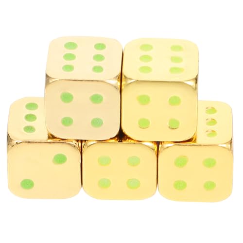 BESPORTBLE 5 Stück Teiliges Leuchtender Würfel Glow in The Dark Spielwürfel aus Metall Langlebige Glatte Oberfläche für Brettspiele Familienabende und Bar Partys von BESPORTBLE