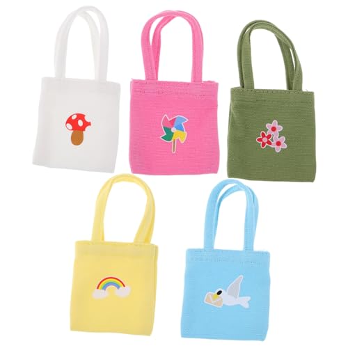 BESPORTBLE 5 Stück Teiliges Mini Bunte Canvas Handtaschen Verschleißfeste Kleine Puppen-Taschen Realistische Miniaturen für Puppenhaus-dekor Puppenkostüm Zubehör BESPORTBLE 5 Stück Teiliges Mini Bunte Canvas Handtaschen Verschleißfeste Kleine Puppen-Taschen Realistische Miniaturen für Puppenhaus-dekor Puppenkostüm Zubehör von BESPORTBLE