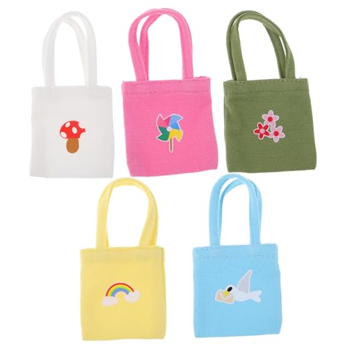 BESPORTBLE 5 Stück Teiliges Mini Canvas Schultertaschen Bunt Langlebige Farbenfrohe Mini Handtaschen für Puppenhaus Accessoires für Puppen für Mädchen BESPORTBLE 5 Stück Teiliges Mini Canvas Schultertaschen Bunt Langlebige Farbenfrohe Mini Handtaschen für Puppenhaus Accessoires für Puppen für Mädchen von BESPORTBLE