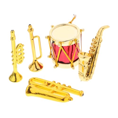 BESPORTBLE 5 Stück Teiliges Mini Klassisches Musikinstrumenten Set für Puppenhäuser Realistische Miniatur Saxophon Trompete Posaune und Mehr für Kreative DIY Projekte und Stilvolle BESPORTBLE 5 Stück Teiliges Mini Klassisches Musikinstrumenten Set für Puppenhäuser Realistische Miniatur Saxophon Trompete Posaune und Mehr für Kreative DIY Projekte und Stilvolle von BESPORTBLE