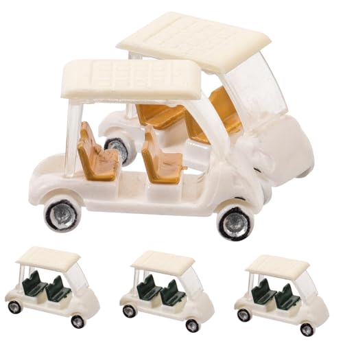 BESPORTBLE 5stücke Miniatur Golfwagen Modelle Realistische Golf Cart Figuren Für Outdoor Dekoration Spielzeug Für Sandkasten Und Mini Golf-themenbau von BESPORTBLE