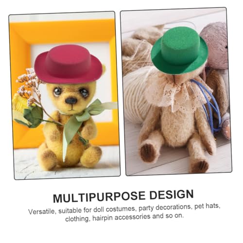 BESPORTBLE 5 Stück Teiliges Miniatur Puppenhüte aus Leichtem Eva in Farben Mini Bastel-hüte für Puppen Party Faschingsdeko Modische Mini für DIY Doll Accessoires von BESPORTBLE