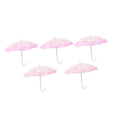BESPORTBLE 5 Stück Teiliges Miniatur Regenschirm für Puppenhäuser Zufällige Muster Farben für DIY Dekoration und Kreatives Zufällige Farbe Zufällige Farbe von BESPORTBLE