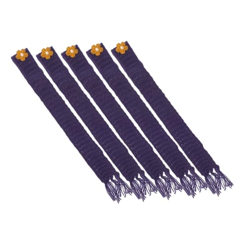 BESPORTBLE 5 Stück Teiliges Miniatur Strickschal Verstellbare Dekoratives Puppenzubehör in Handgefertigte Kleine Wollschals für Puppen als DIY Accessoire und Puppendekoration von BESPORTBLE