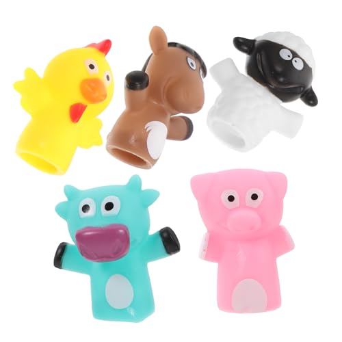 BESPORTBLE 5 Stück Teiliges Niedliche Fingerpuppen aus Flexiblem Material Interaktive Handpuppen für Fördert Kreativität Geschicklichkeit und Sprachentwicklung für Eltern Junge Mädchen von BESPORTBLE