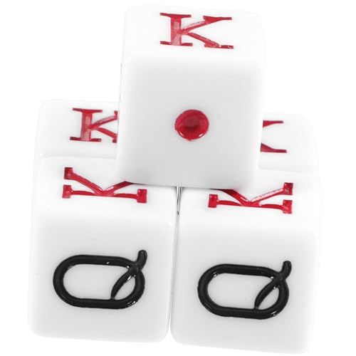 BESPORTBLE 5 Stück Teiliges Pokerwürfel aus Robustem Material Tragbare Weiße Würfel mit Klaren Zahlen für Würfelspiele Ktv Bars Familien und Partyunterhaltung von BESPORTBLE