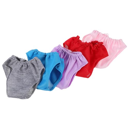 BESPORTBLE 5 Stück Teiliges Puppenunterwäsche Unterhosen für Puppen für Rollenspiele Helllila Rot und Blau Strapazierfähig und Wiederverwendbar BESPORTBLE 5 Stück Teiliges Puppenunterwäsche Unterhosen für Puppen für Rollenspiele Helllila Rot und Blau Strapazierfähig und Wiederverwendbar von BESPORTBLE