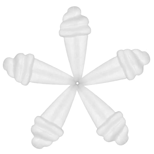 BESPORTBLE 5 Stück Teiliges Schaumstoff Eiscreme Set für Weißes Modellier Set für Kreative Bastelarbeiten Vielseitig Einsetzbar für Spaß und Lernen von BESPORTBLE