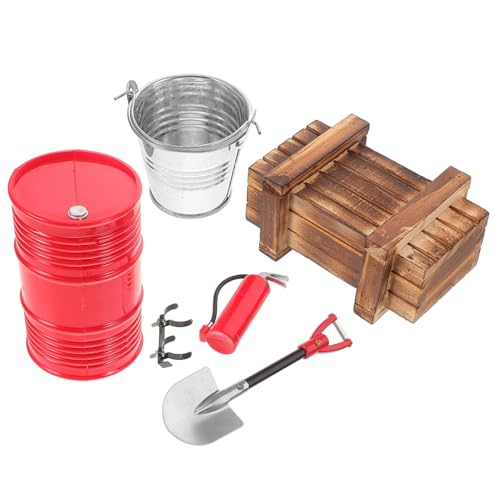 BESPORTBLE 5 Stück Teiliges Set Rc Crawler Zubehör Simulierte Holzbox Ölfass Wassereimer Feuerlöscher und Schaufel für Rc Autos Realistische Dekoration Rot BESPORTBLE 5 Stück Teiliges Set Rc Crawler Zubehör Simulierte Holzbox Ölfass Wassereimer Feuerlöscher und Schaufel für Rc Autos Realistische Dekoration Rot von BESPORTBLE