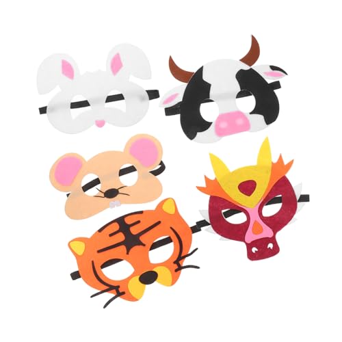 BESPORTBLE 5 Stück Tier Cosplay Masken aus Filz für Zubehör für Geburtstagsfeiern Karneval und Halloween Lebendige Tiermasken für Kreative Kostüme BESPORTBLE 5 Stück Tier Cosplay Masken aus Filz für Zubehör für Geburtstagsfeiern Karneval und Halloween Lebendige Tiermasken für Kreative Kostüme von BESPORTBLE