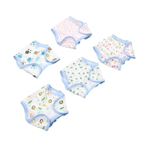 BESPORTBLE 5stücke Puppenwindeln Wiederverwendbar Baumwolle Waschbar Puppenspielset Kleidung Für Puppen Windeln Spielzeug Für Junge Mädchen Rollenspiele von BESPORTBLE